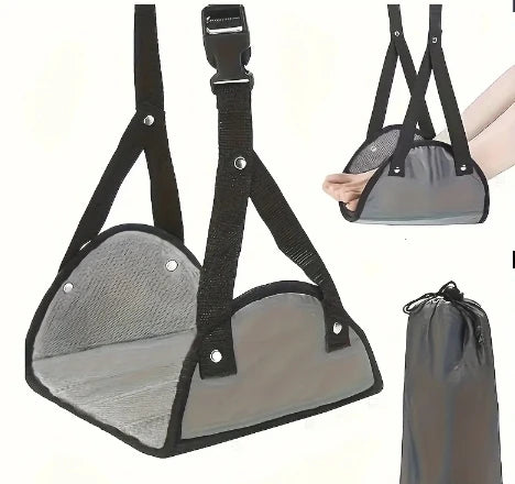 Seyahat İçin Ayarlanabilir Ayak Hamakları – Araç, Uçak ve Ofis Kullanımına Uygun, Asılabilir Basit Bacak Destekli Ayak Dinlendirme Pedi